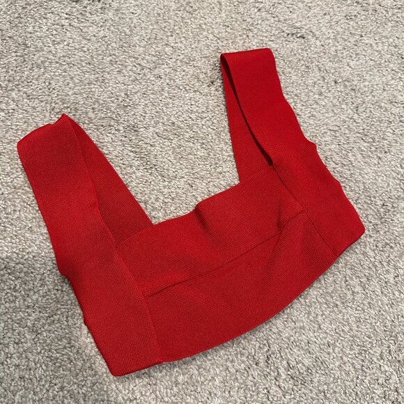 HAIGHT. Knit Amanda Top - Revolve Red Bandage Crop Bra Top - Size Small - Picture 6 of 9
